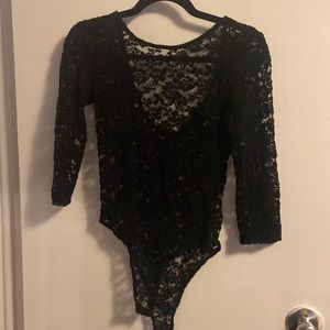Black Lace Onesie Size Medium